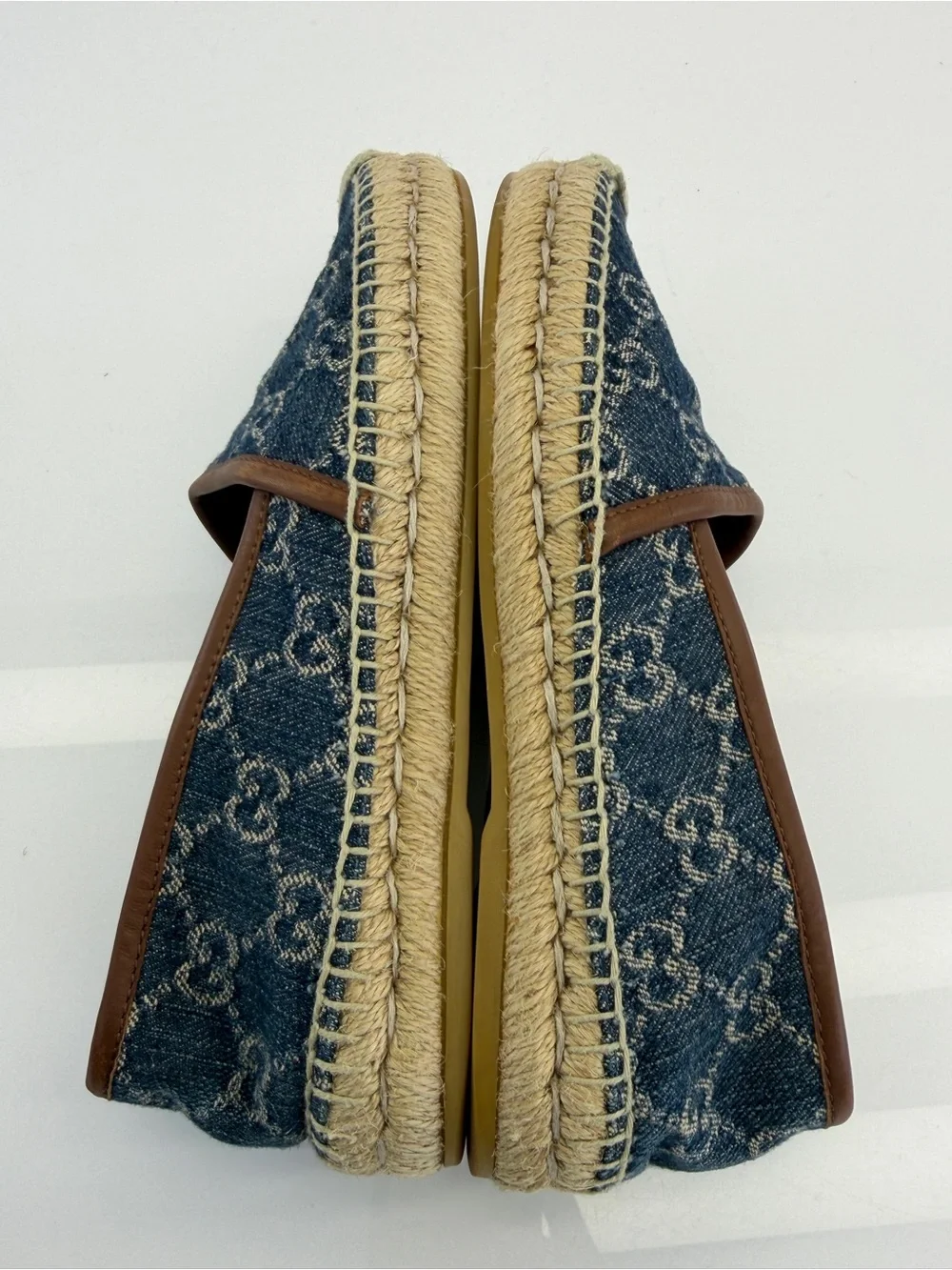 Gucci Blue Denim Espadrille Flats 6.5